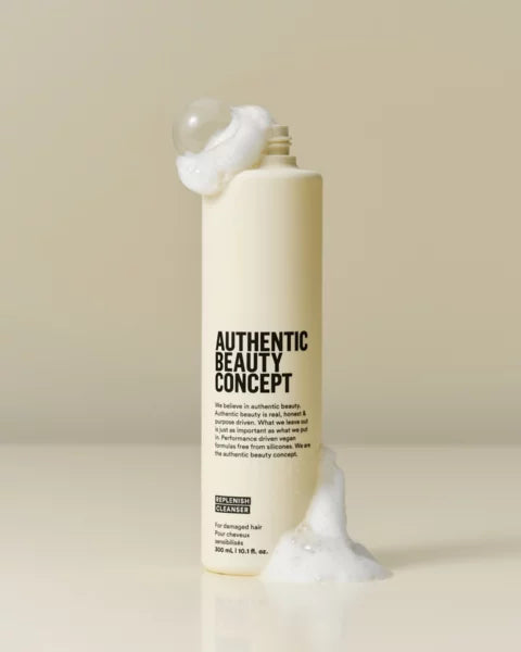 Authentic Beauty Concept Replenish Cleanser 300ml — in use