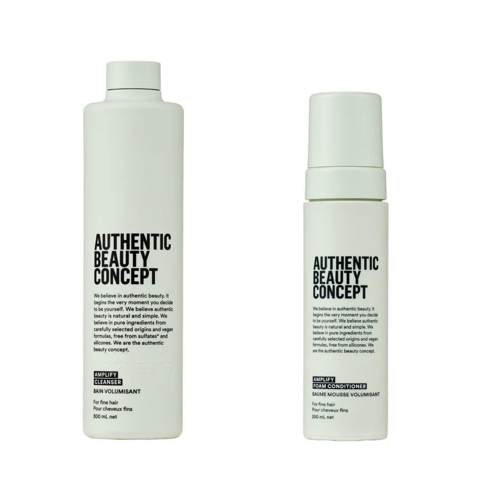 Amplify Cleanser and Conditioner Duo Pack, Authentic Beauty Concept haircare for fine hair