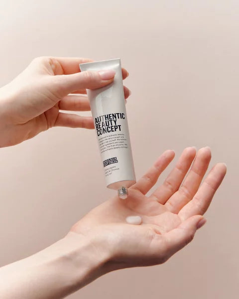 Authentic Beauty Concept Hand & Hair Light Cream 30ml — in use
